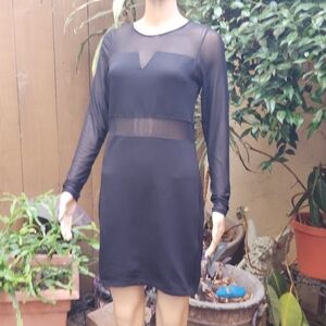 H&M Divided Mesh Cutout Midi Dress || Size 8